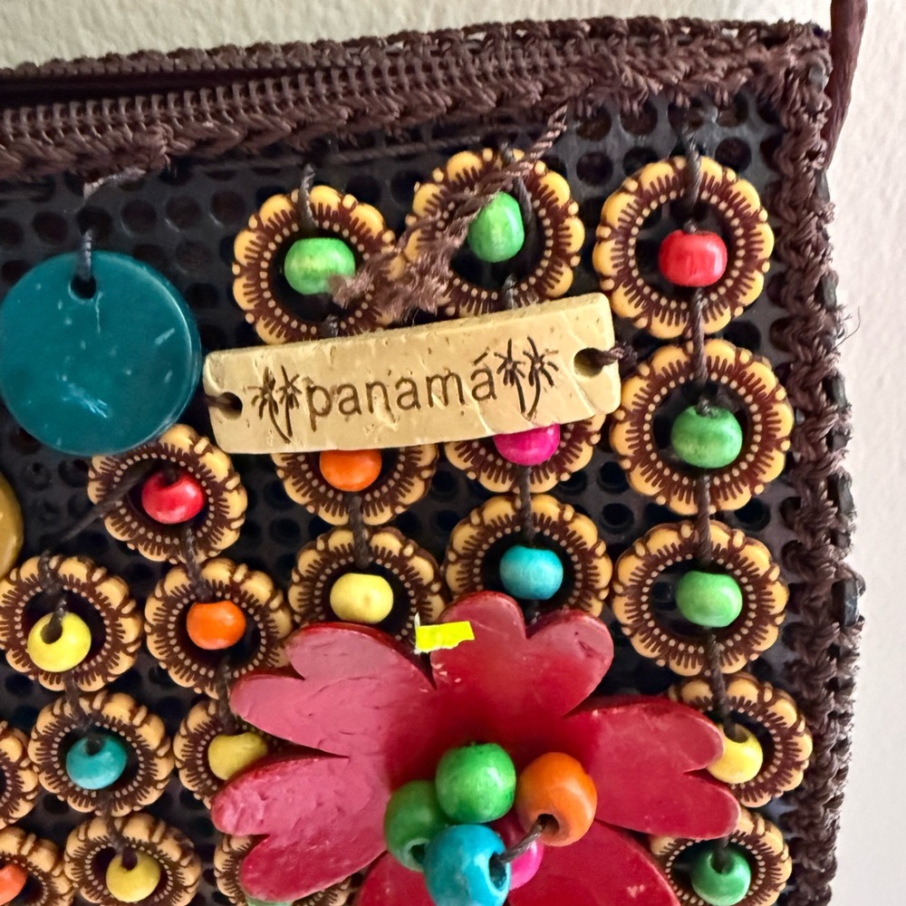 Coconut Shell Beaded Crossbody- Panama - Multicolor- - Picture 5 of 5